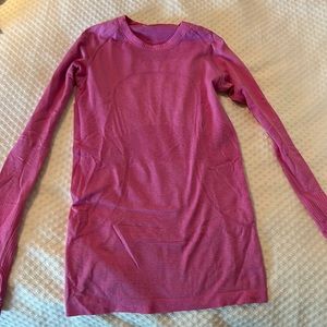 Lululemon hot pink long sleeve shirt, sz 4